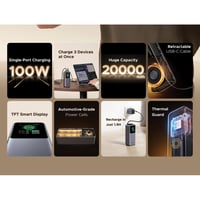 شاحن متنقل يوجرين Nexode بسلك قابل للسحب وبمنفذ US...