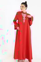 جلابية كريب بتطريز انيق