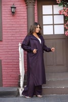 طقم لينن ليلكي