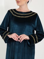 جلابيه مخمل اخضر غامق