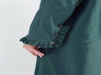 جلابيه تفته خضراء بتطريز اسود