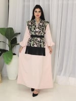 جلابية قطعتين كريب وتفته