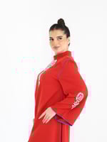 جلابية كريب بتطريز انيق