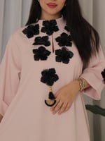 جلابيه كريب وردي