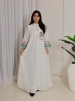 جلابيه لينون ابيض