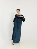 جلابيه مخمل اخضر غامق