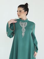 جلابية كريب بتطريز انيق