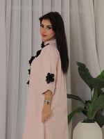 جلابيه كريب وردي