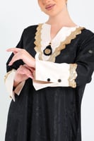 جلابيه اسود وسكري