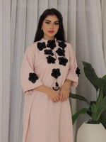 جلابيه كريب وردي