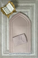 طقـم سجـادة وشـرشـف صـلاة باليسـي وردي