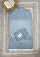 طقم سجادة وشرشف صلاة ازرق