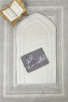 طقم سجادة وشرشف صلاة لافندر