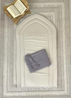 طقم سجادة وشرشف صلاة لافندر