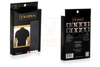 فنيلة رجالي نص كم رقبة أسود