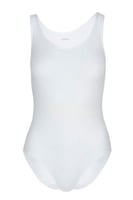 بدي سوت نسائي عريض أبيض