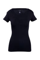 بدي نسائي نص كم دائري أسود