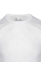 فنايل نص كم دائري ابيض قطن 100%