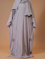 ثوب صلاه رصاصي تطريز