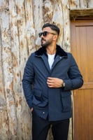 جاكيت فرو ارنب اسود