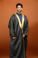 فروه رجاليه شتوية - فروة البشت لون رصاصي