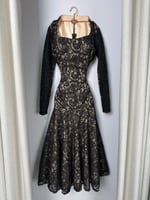 فستان دانتيل بطانه سترتش R81