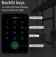 قفل الباب الكهربائي يدعم البصمة+الكرت+الباسورد+الو...