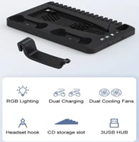 YLW P58 P5 حامل PS5 التبريد مع RGB