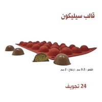 قالب سيلكون دائري القطر3.2سم ارتفاع2سم 24 تجويف