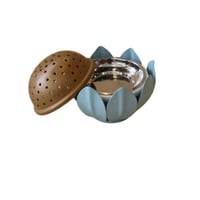 مبخرة وردة اللوتس صغير - أزرق