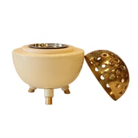 مبخرة راتان صغير أبيض