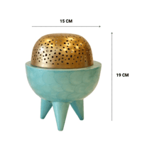 مبخرة كلاسي صغير أزرق