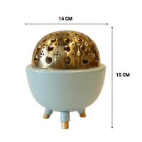 مبخرة راتان صغير أزرق
