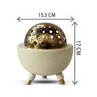 مبخرة راتان كبير أبيض