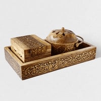 طقم مبخرة الاصالة الخشبية