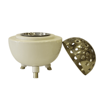 مبخرة راتان كبير أبيض