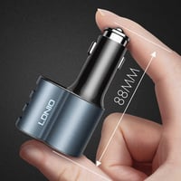 شاحن سيارة 5.1 امبير - ثلاث مخارج USB وولاعة وسلك...