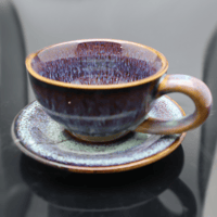 كوب قهوة مع صحن سيراميك 150 مل