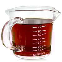 كوب قياس الاسبريسو زجاجي مع معيار سعة 70 مل