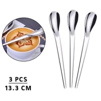 مجموعة من ثلاث ملاعق ستانلس ستيل للاسبريسو