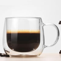 طقم كوبين قهوة زجاجي حجم - 300مل