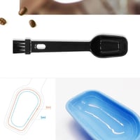 فرشاه تنظيف مع ملعقة لون اسود