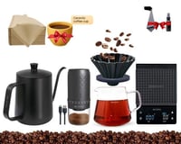 مجموعة v60 الاحترافية بمطحنة كهربائية بكج 9 قطع