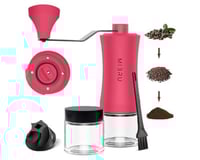 طاحونة قهوة يدوية مع عبوة زجاجية فوشي