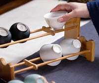 قاعدة اكواب صغيرة خشبية