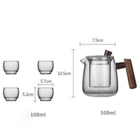 مجموعة ادوات تحضير الشاي والأعشاب لون اسود