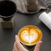 كوب قهوة مخروطي مع قاعدة سعة 150مل اسودl