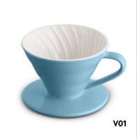 قمع تقطير V60 سيراميك مقاس 01 الوان متعددة