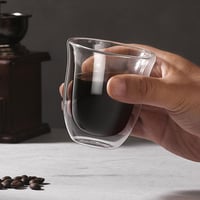 طقم كوبين قهوة زجاجي حجم - 150مل