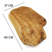 صحن تقديم من خشب الزيتون بمقاس تقريبي 40x27 سم